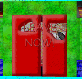 PlacedHead trapped behind a door