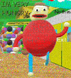 The Hungry Man standing idle