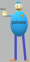 Paloose Man standing idle